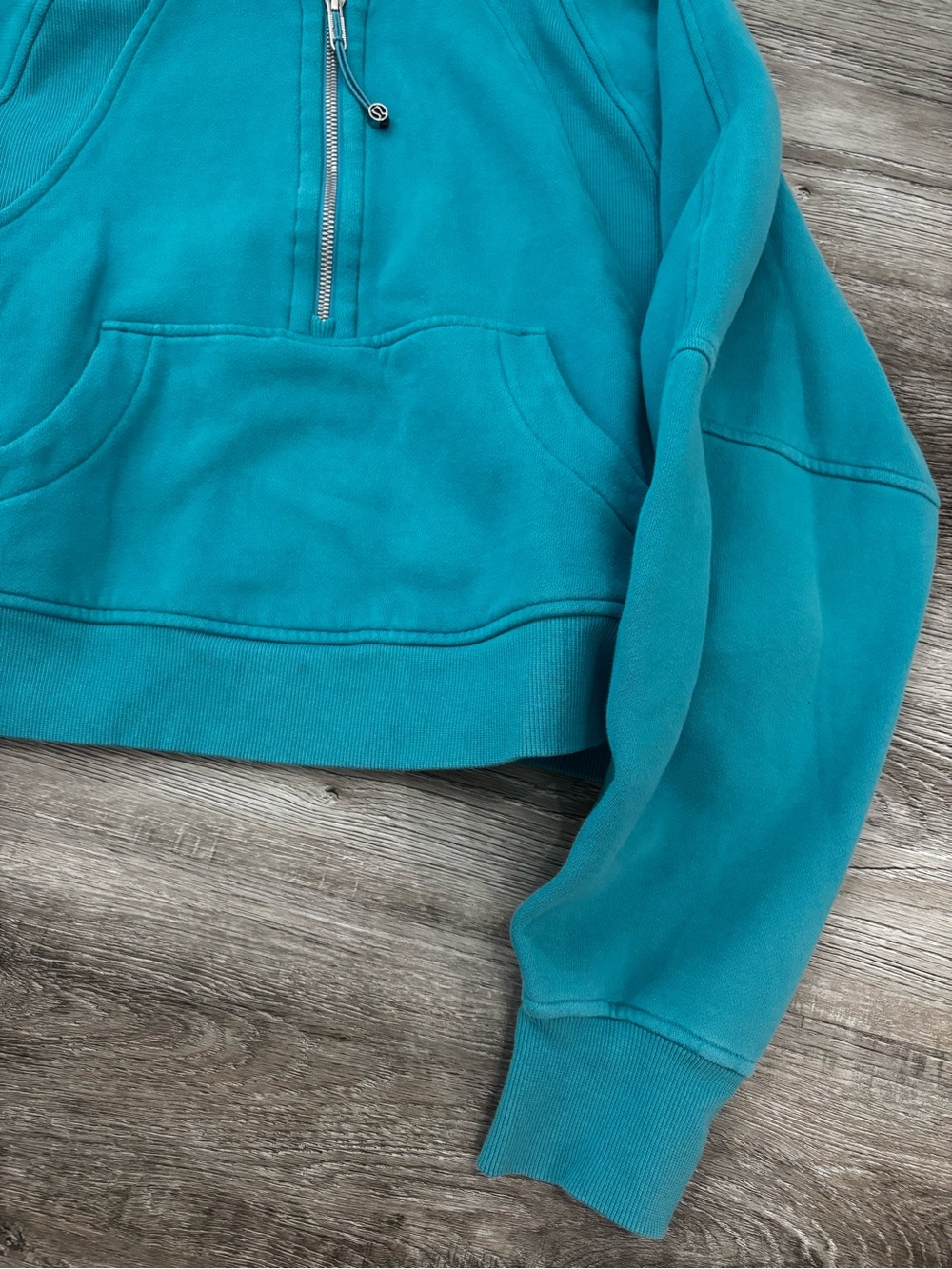 Lululemon Scuba sweatshirt Funnel Neck Half Zip Sweater Oceanic Blue S - Picture 3 of 12
